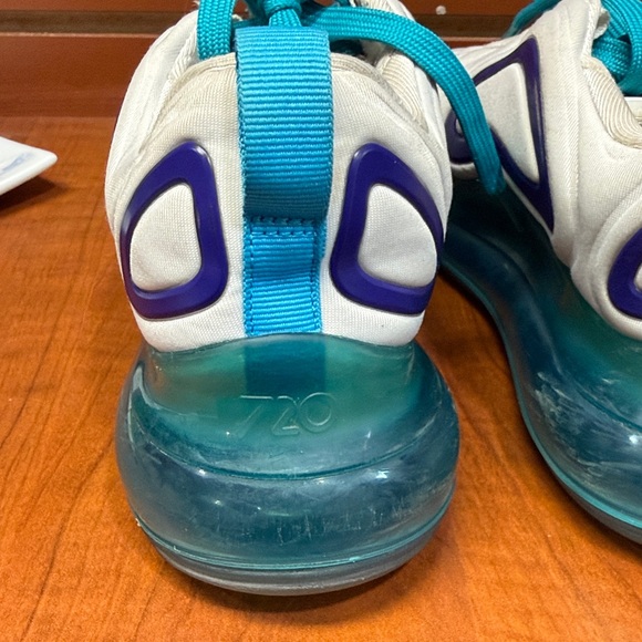 Nike White Sneakers with Teal and Blue Accents - Picture 5 of 8
